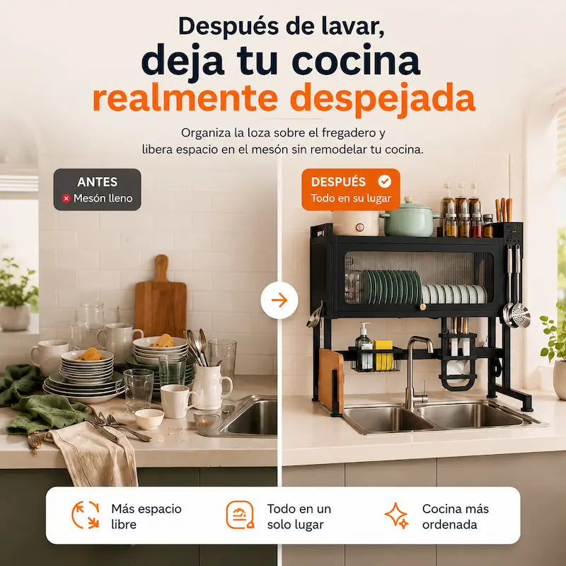 Escurridor Organizador de Cocina | Más orden después de cada lavada
