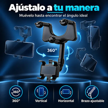 Soporte de Celular para Retrovisor 360° | Tu GPS siempre a la vista