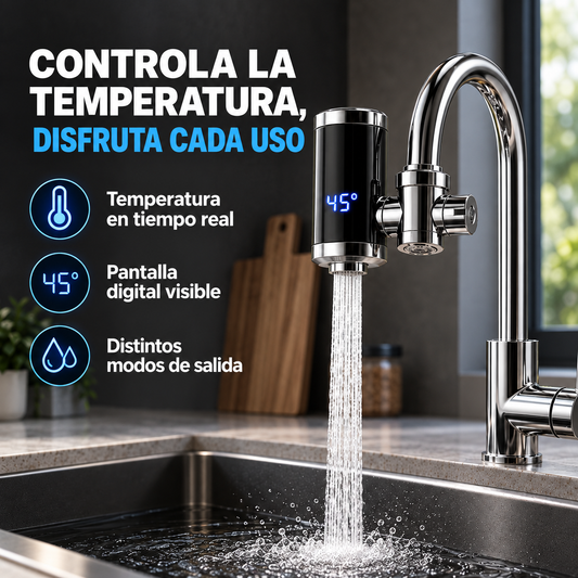 Grifo Eléctrico con Calentador Instantáneo | Agua Caliente al Instante