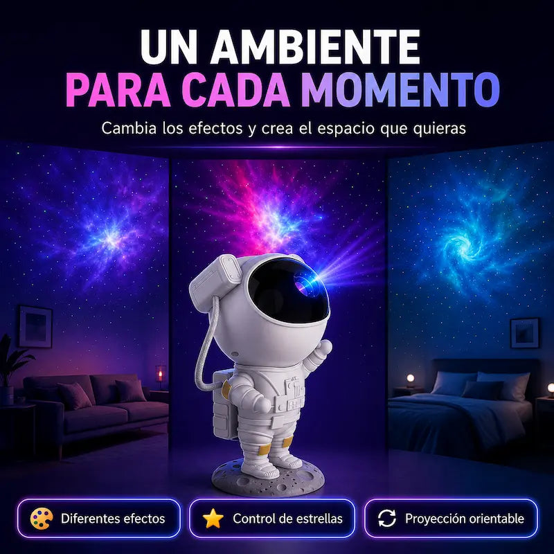 Proyector Astronauta - Transforma tu Habitación en una Galaxia