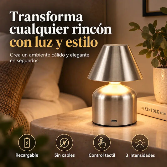 Lámpara de Mesa Decorativa Recargable | Transforma cualquier rincón con luz y estilo