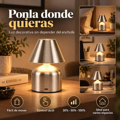 Lámpara de Mesa Decorativa Recargable | Transforma cualquier rincón con luz y estilo