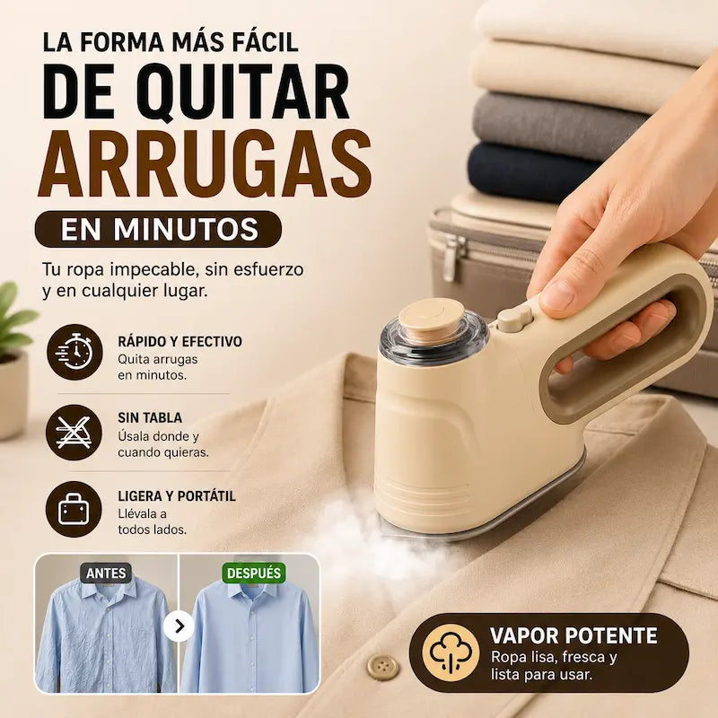 Mini Plancha Portátil a Vapor | Perfecta para última hora y para viajes