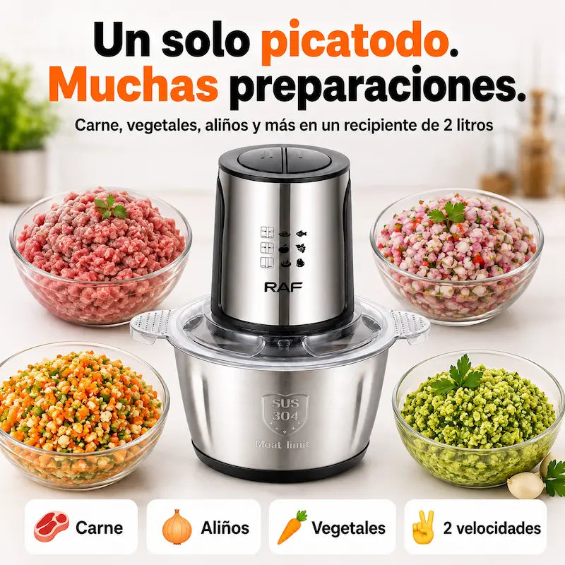 Procesador de Alimentos Picatodo 2L – Pica y prepara tus ingredientes en segundos