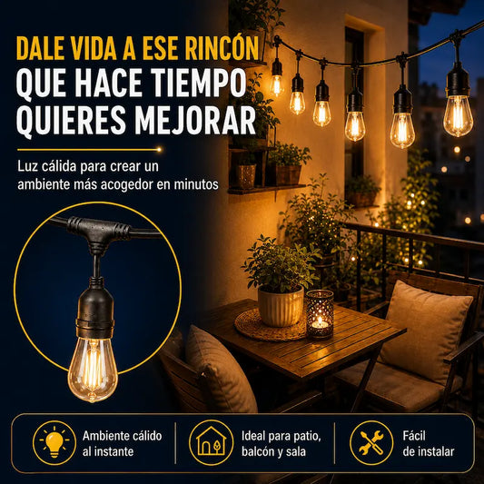 Guirnalda LED Ambiente Cálido | Haz tu hogar más acogedor en minutos